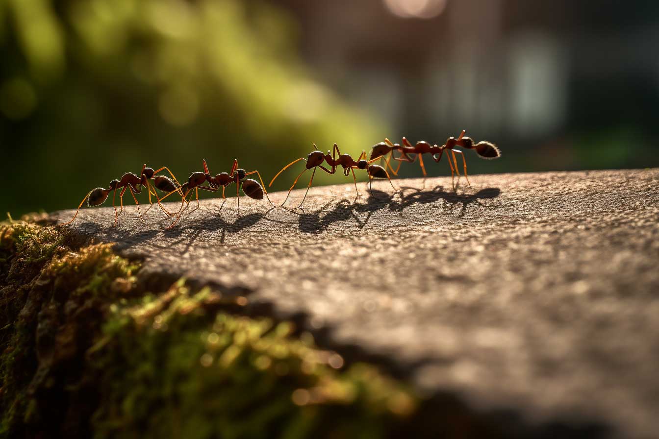 ants on pavement