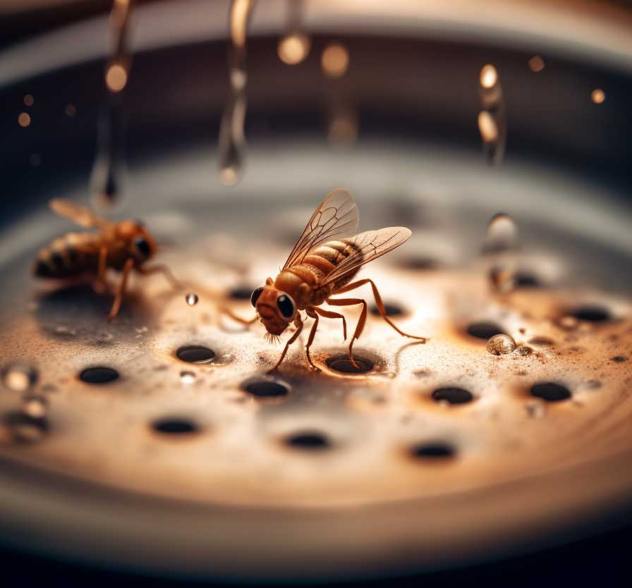 drain flies in sink