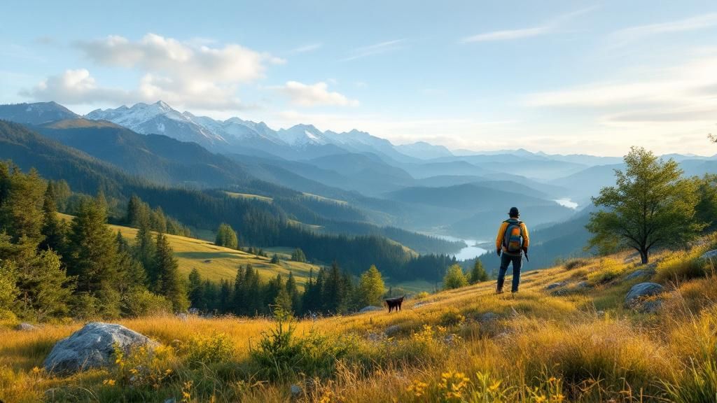 A detailed infographic showing statistics and facts debunking common pest control myths, with Oregon's landscape in the background.