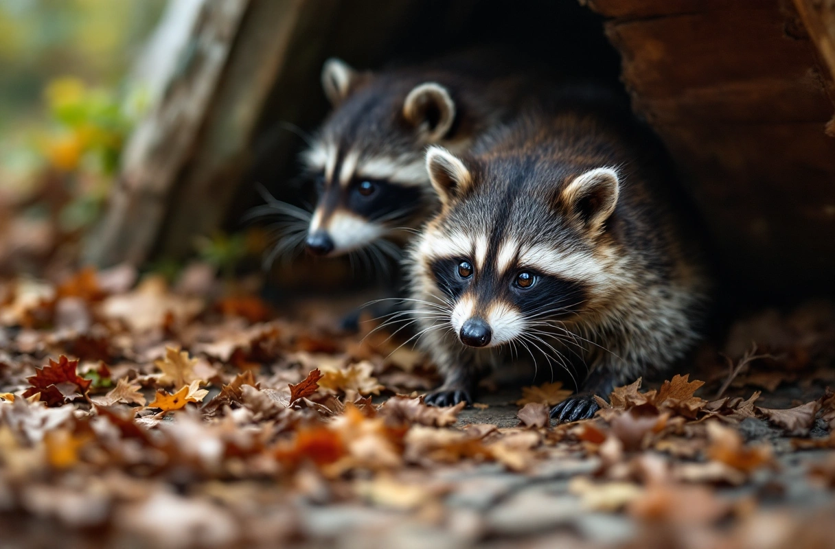 Professional image illustrating Identifying Common Signs of Raccoon Activity