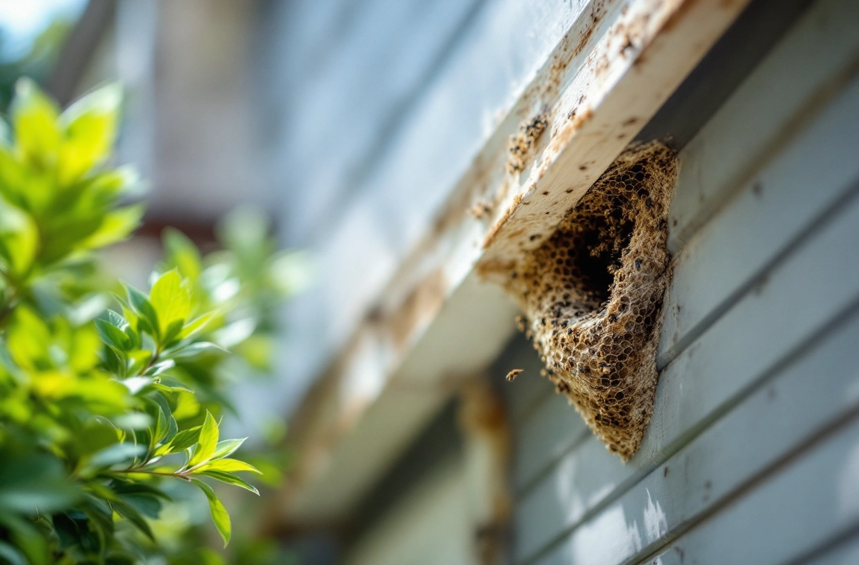 Professional image illustrating The Hidden Dangers of DIY Wasp Nest Removal