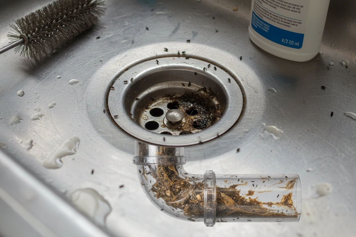 Professional image illustrating Effective Techniques to Eliminate Drain Flies