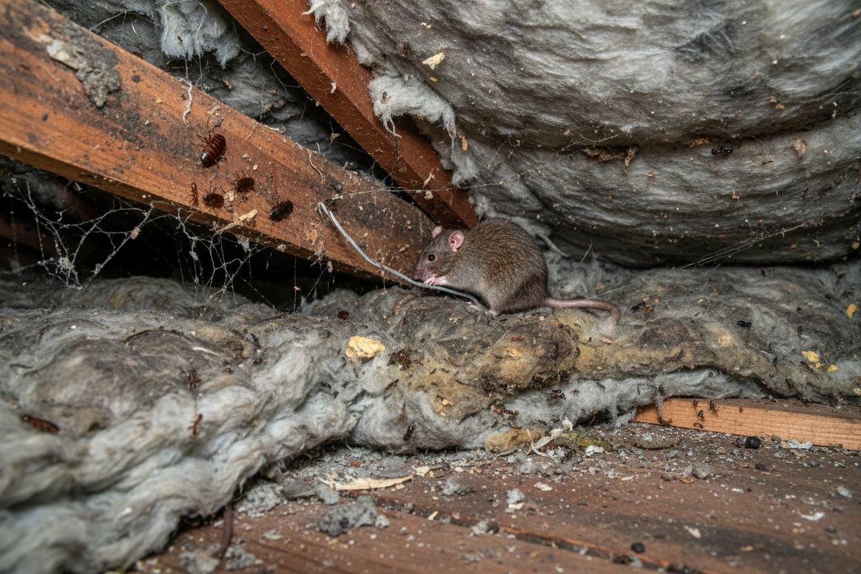 Professional image illustrating Identifying the Signs of Contaminated Insulation