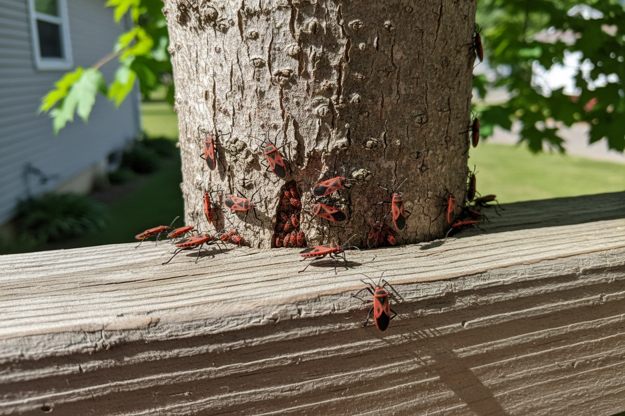 Professional image illustrating Identifying Boxelder Bugs and Their Habits