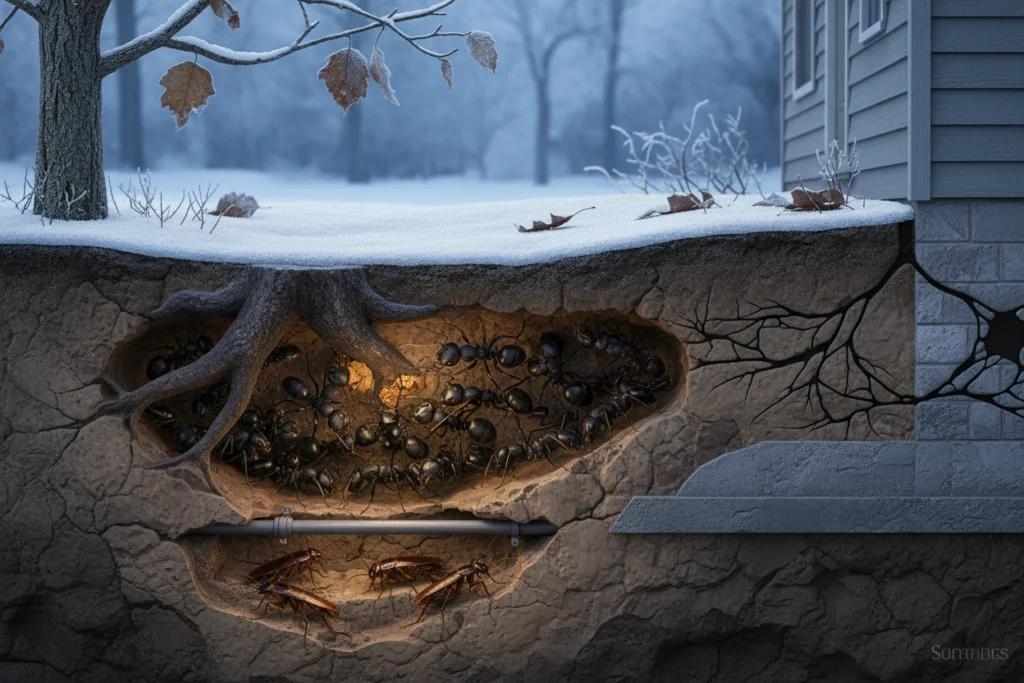 Where Do Ants and Roaches Go During the Winter?