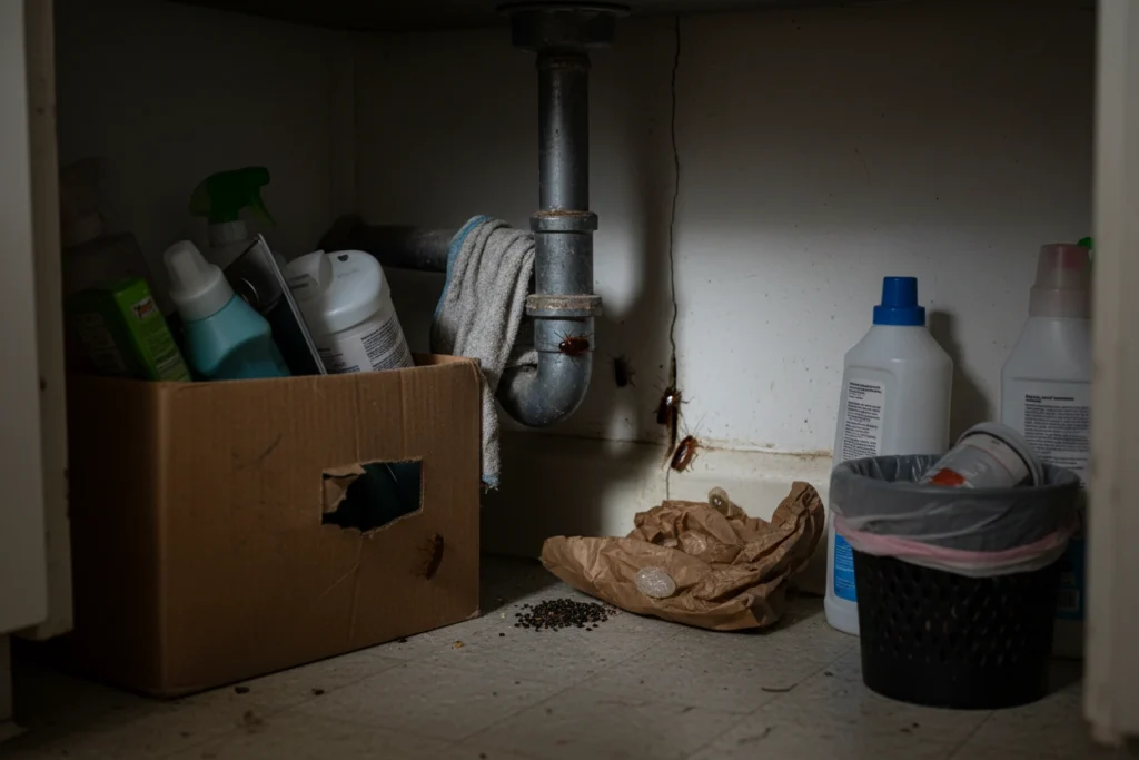 What Does a Hidden Roach Problem Look Like in Apartments?