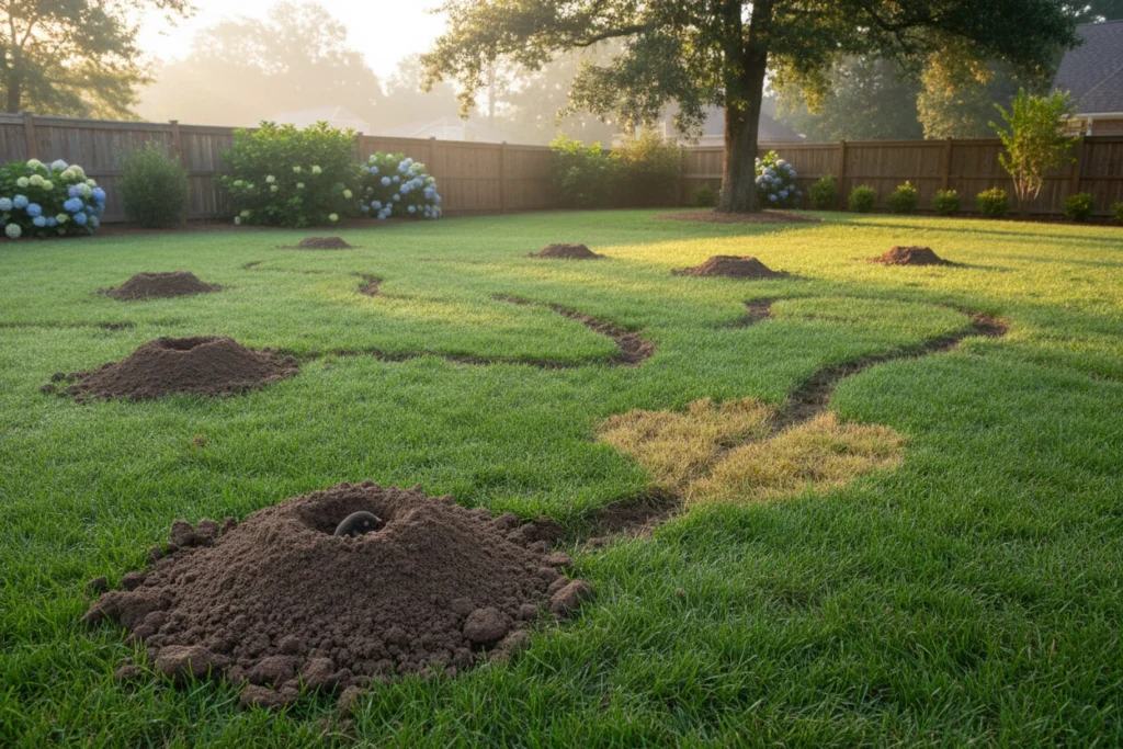 What Yard Changes Suggest You Have Moles Underground?