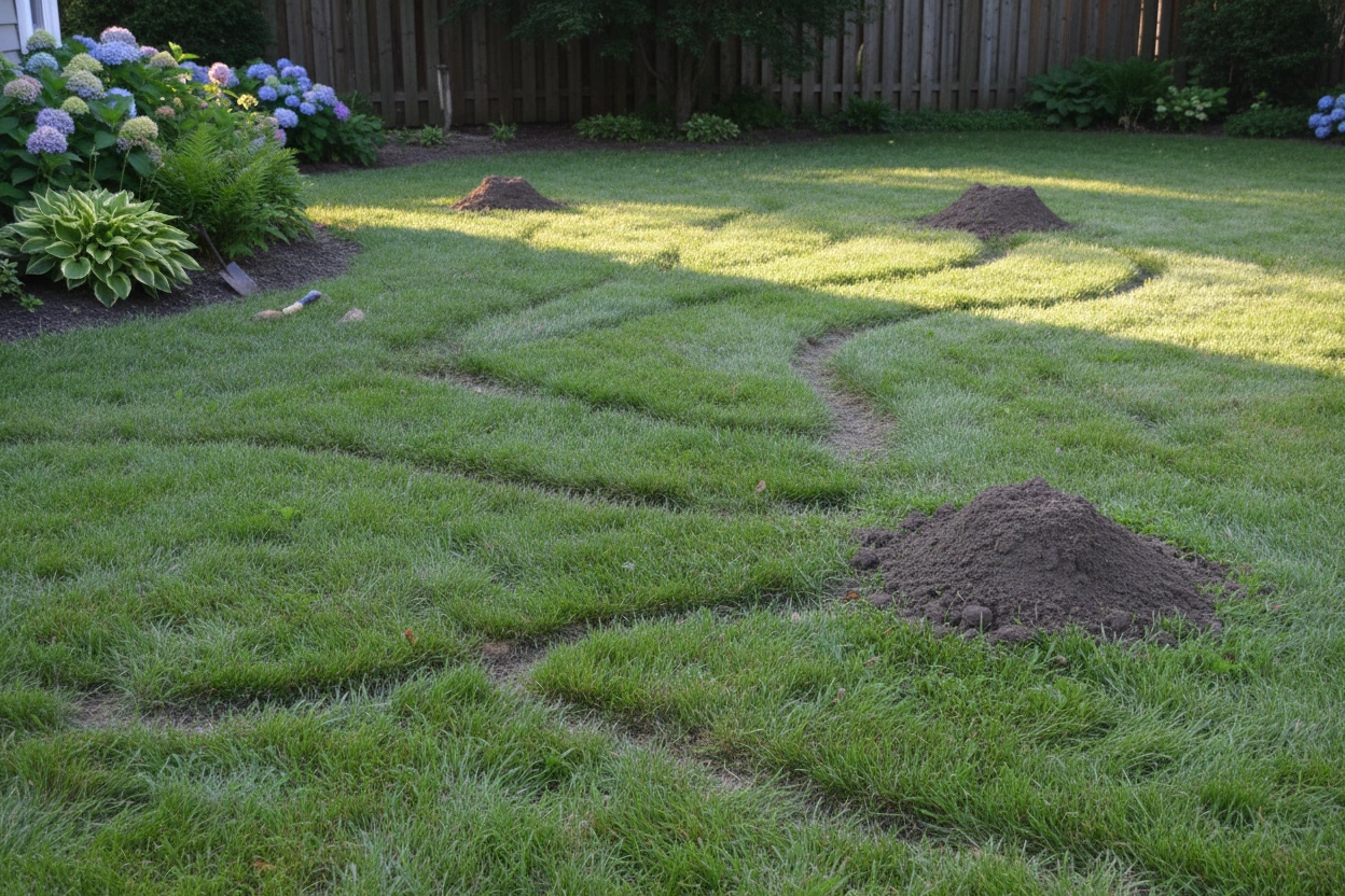 Professional image illustrating Understanding Underground Mole Tunnels and Their Impact