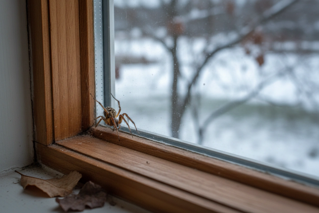 Professional image illustrating The Science Behind Spiders Seeking Shelter
