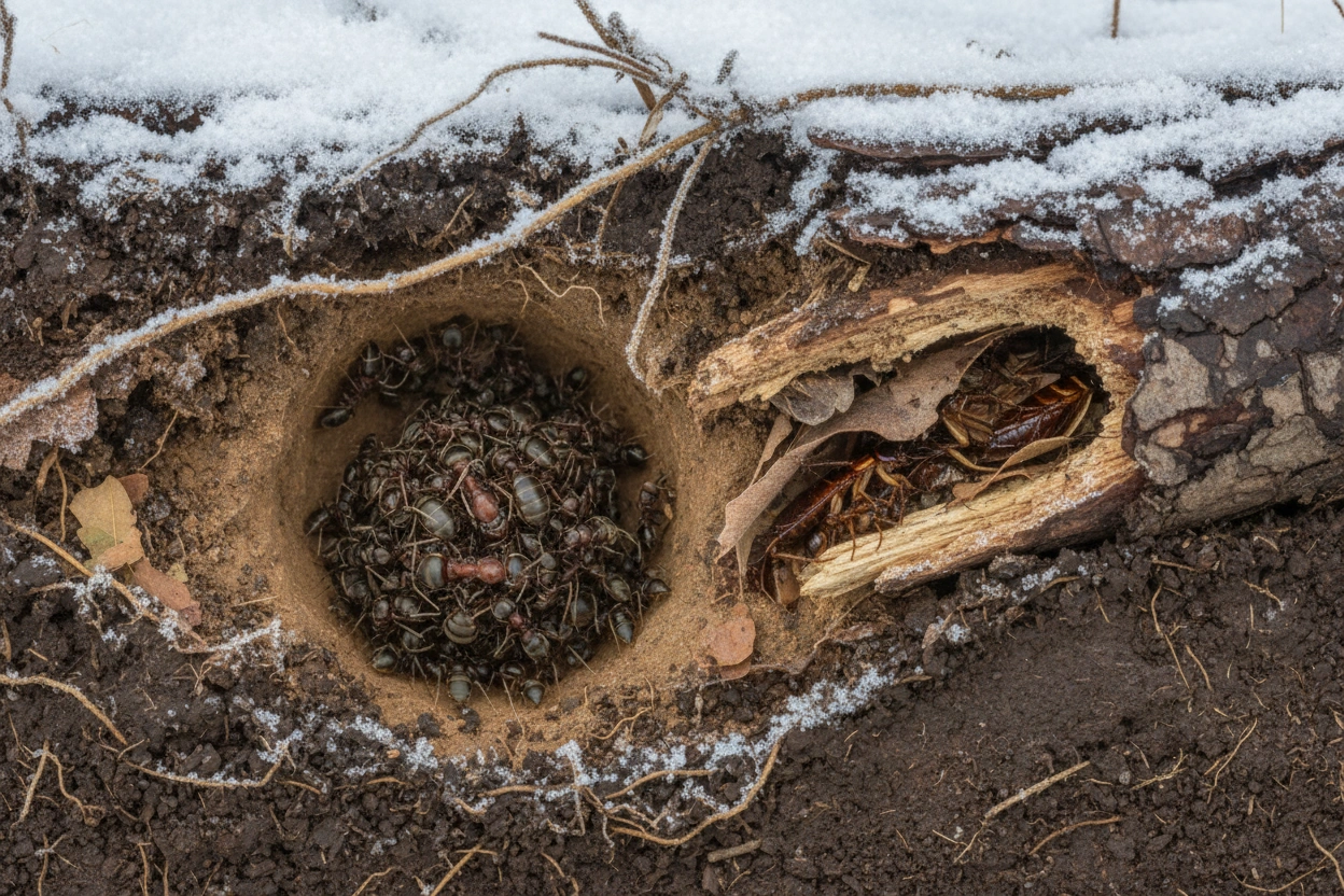 Professional image illustrating The Seasonal Habits of Ants and Roaches