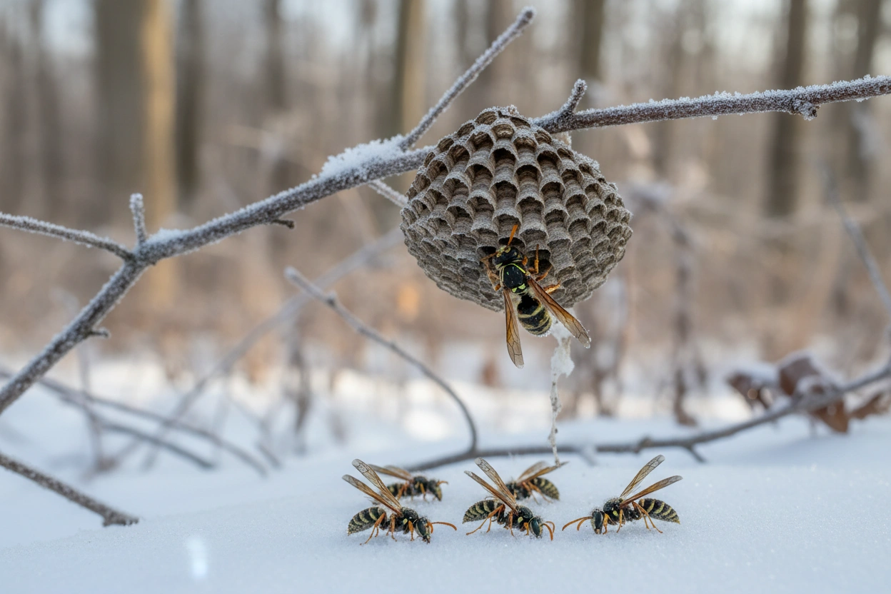 Professional image illustrating Understanding Wasp Behavior in Cold Weather