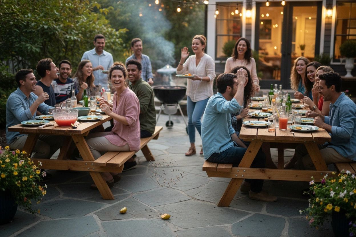 Professional image illustrating 3. Seasonal Bug Activity Peaks During Gatherings