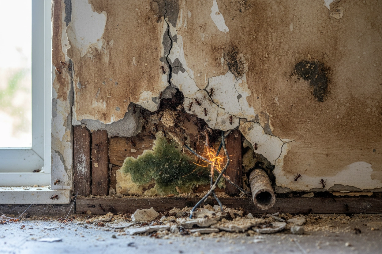 Professional image illustrating Identifying the Signs of an Ant Infestation