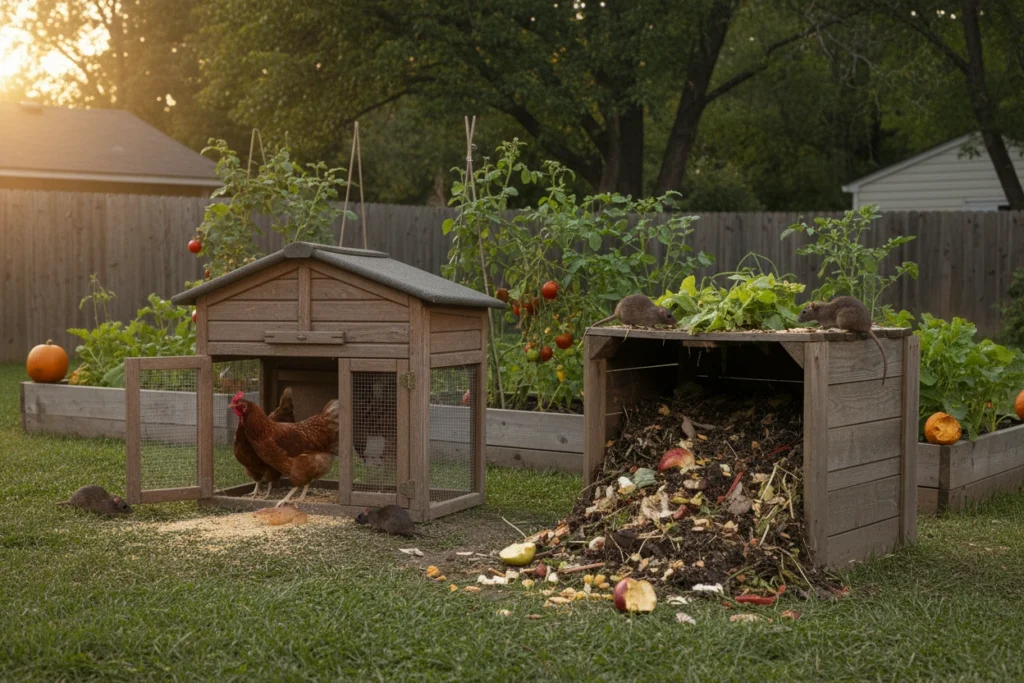 Why Backyard Chickens, Compost, and Gardens Can Attract Rats