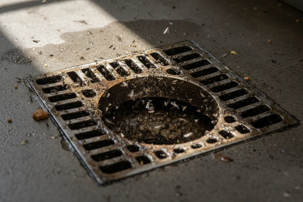How Restaurant Drains Can Turn Into Fly Breeding Sites