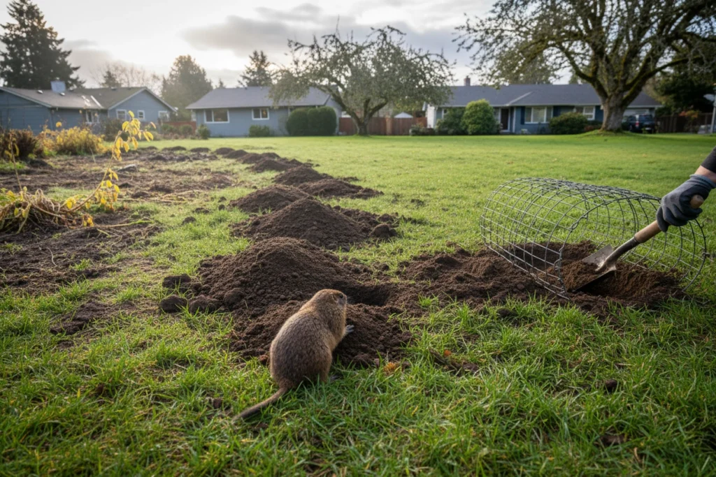 How Gophers Destroy Lawns in the Portland Metro and the Only Way to Stop Them